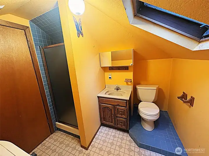 Second floor bathroom and laundry