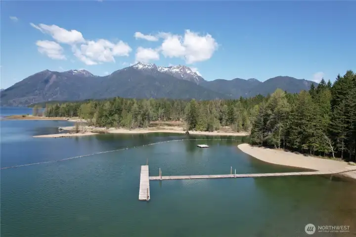 short walk to beautiful views of Lake Cushman.
