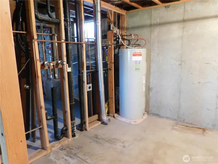 Laundry in basement