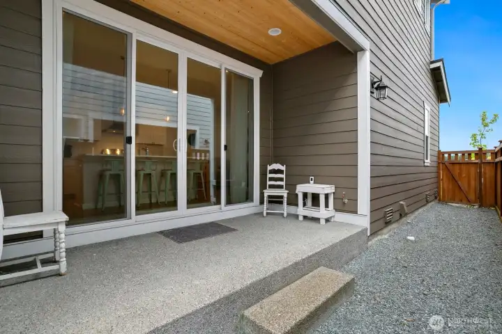 Covered back patio. Perfect for year round grilling & private enjoyment! Covered back patio. Perfect for year round grilling & private enjoyment!