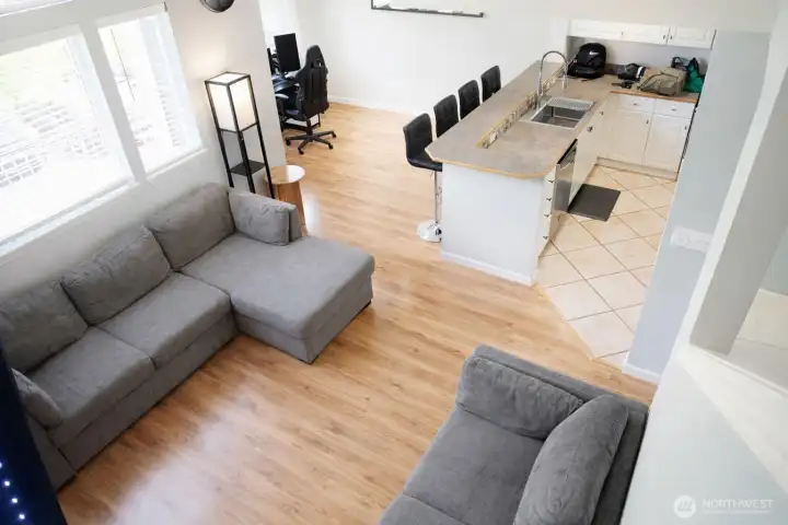 Living area with open layout and natural light