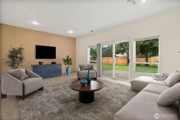 Family room (virtually staged) Family room (virtually staged)