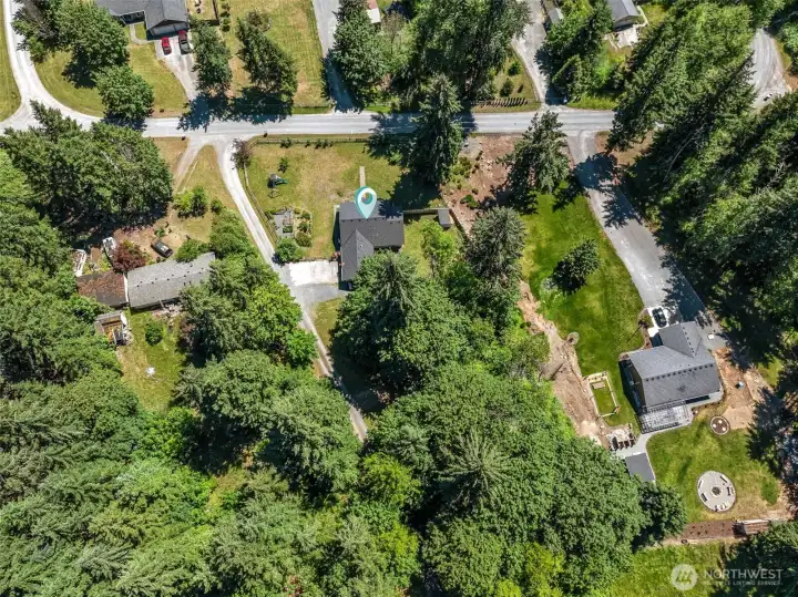 Community Well House hides in the trees Community Well House hides in the trees