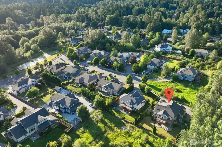 Prime location at the end of a quiet cul-de-sac within the upscale Alder Meadows neighborhood of Lea Hill.