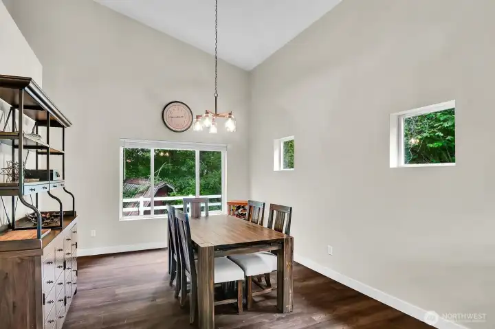 Dining Room w/ Vaulted Ceiling