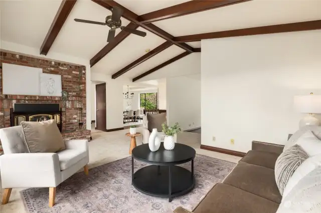 View from the living room toward the dining room.