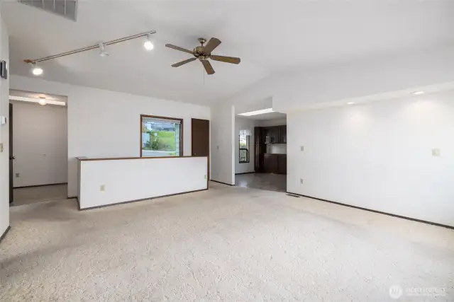Looking back towards entry. 1/2 bath is off to left