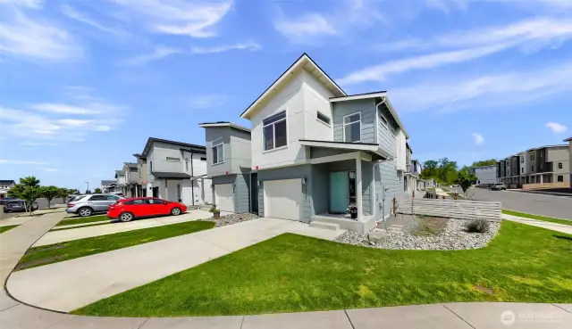 Corner lot gives you more space.