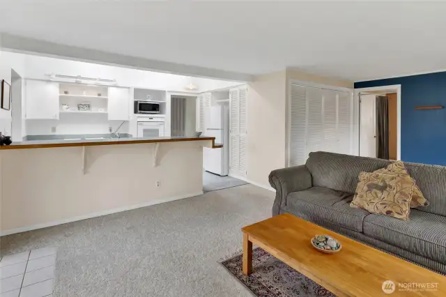 Family room off kitchen