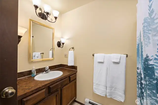 Main House Guest Bathroom in the hallway