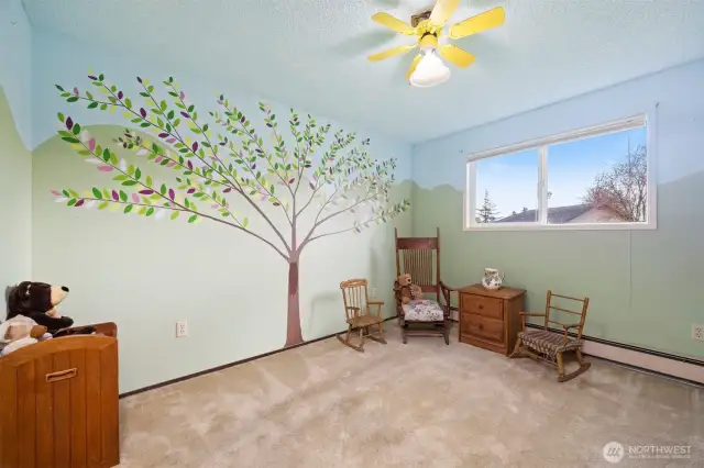 Main House:  Generous size guest bedroom with large closet