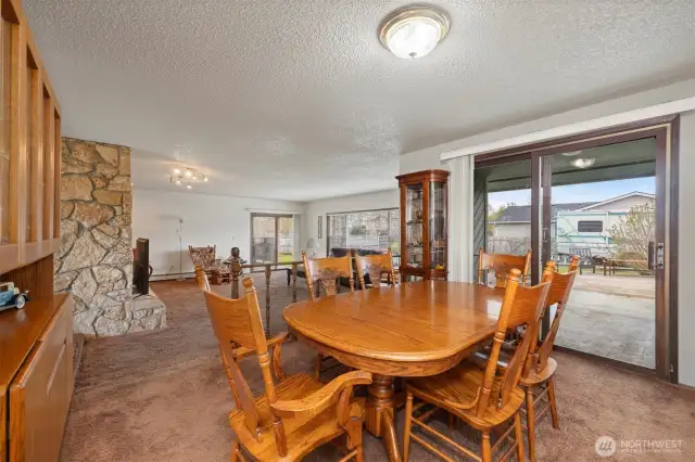 Main House:  Formal dining room for special gatherings has entry point to outdoor living area