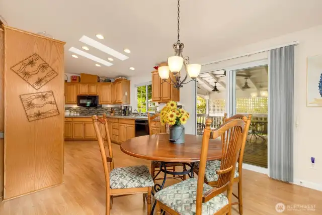 One of TWO dining spaces off of the kitchen.