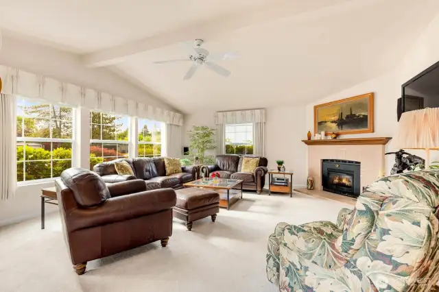 Notice the vaulted ceilings.