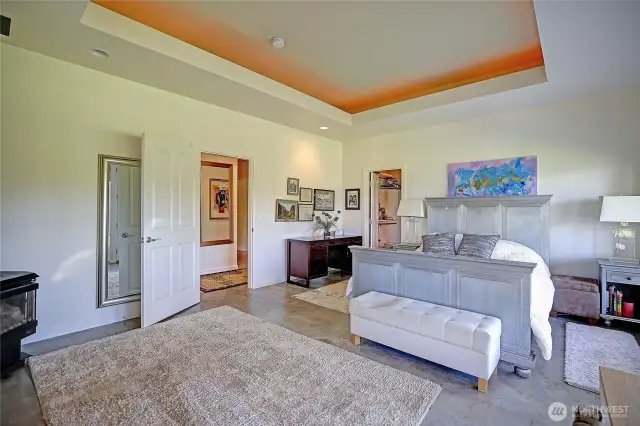 Master bedroom with View and Door to patio