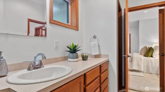 Main bath attached to primary suite
