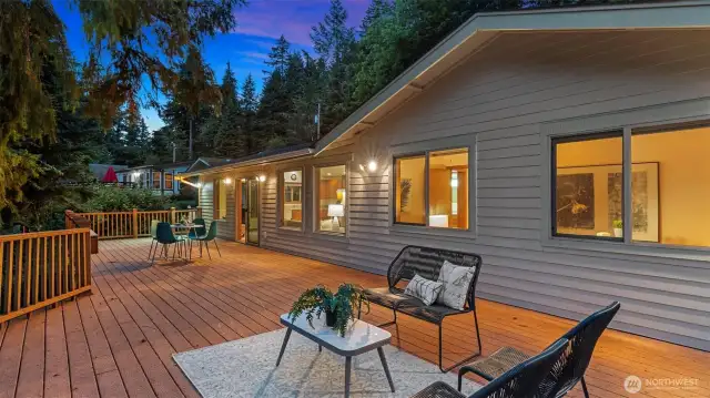 Expansive deck with view