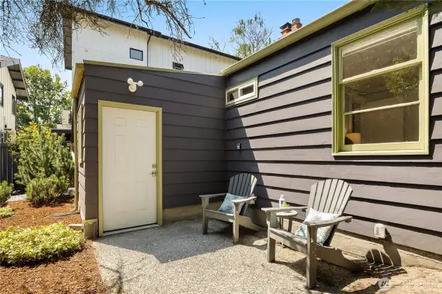 Soak up the sun on the back patio.