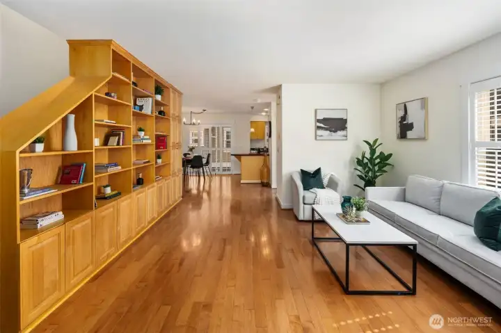 This home is filled with upgrades and is a book-lover's dream come true. Check out these incredible custom-built bookshelves and storage.