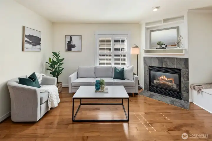 Relax after a blustery day at the lake and cozy up next to the fireplace to tuck into some tea and a favorite book.