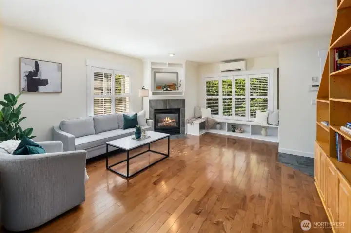 The custom window seat also allows you to perch above the street and watch the world go by.