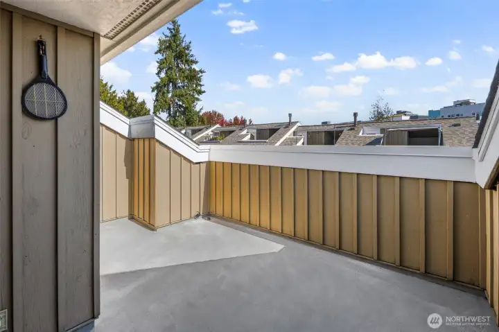 Head up one level more for your private rooftop balcony.