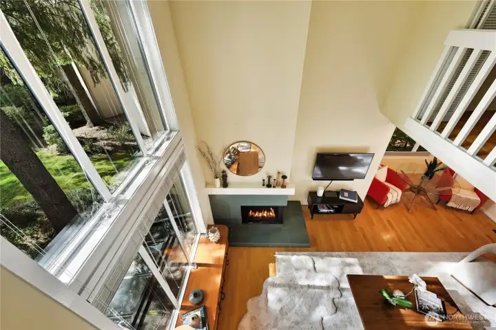 Imagine taking all of this in from your sitting area upstairs!