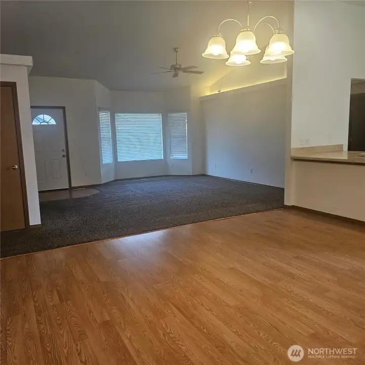 Huge great room!  All photos taken pre tenant