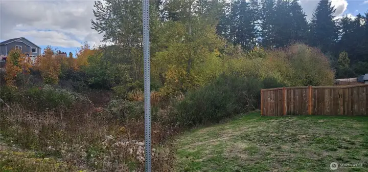 View of the lot from the road