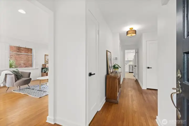 entrance opens to main hallway and living room