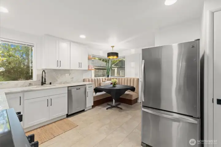 window looks out onto backyard area