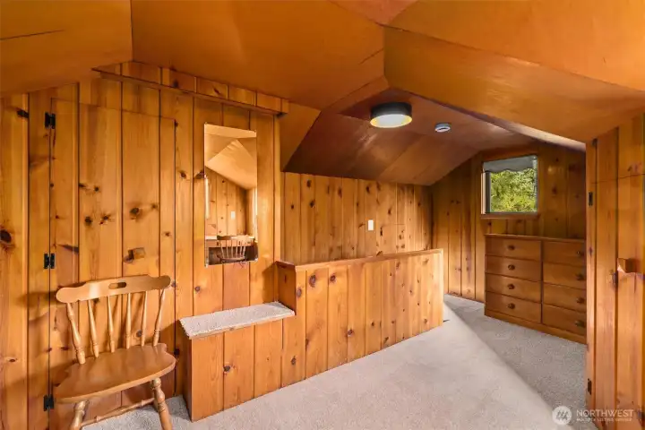 Upper level guest bedroom just off of main hallway