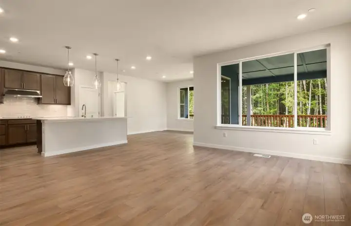 Photos of same design, but finishes and home views vary.