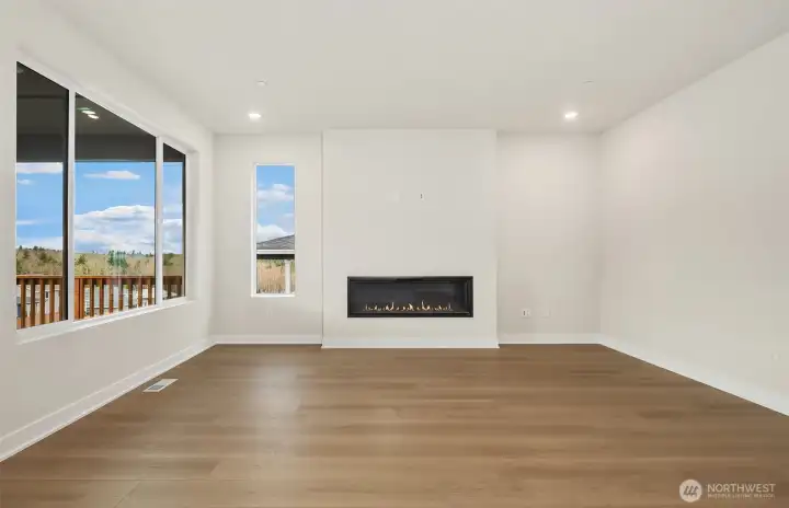 Open concept living room space