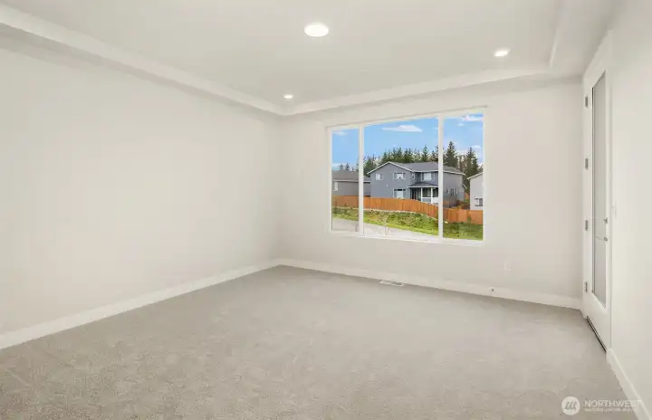 Primary bedroom, with a private door to the deck