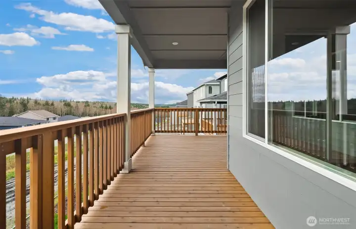 Deck view from the access door of the primary bedroom