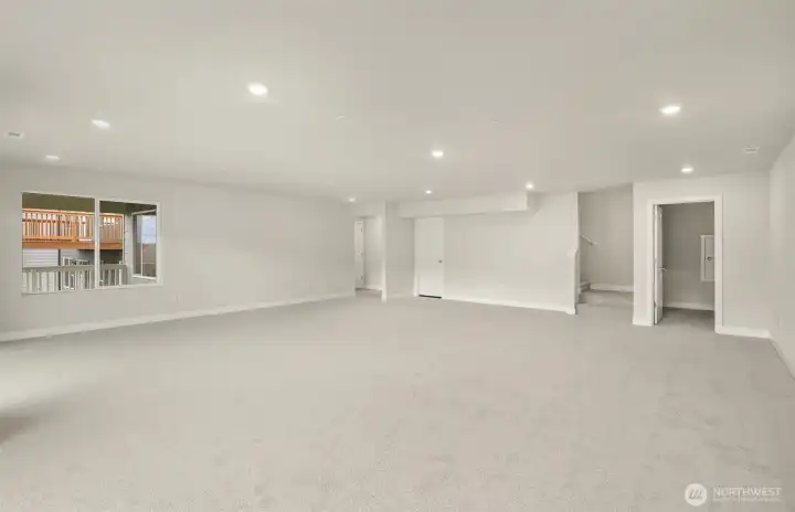Finished walk out basement-spacious