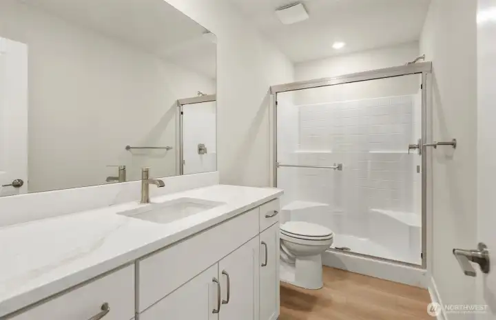 Extra bathroom on the downstairs level