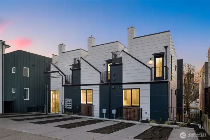 Parking for the home is found in the back of the community, each home gets one dedicated spot