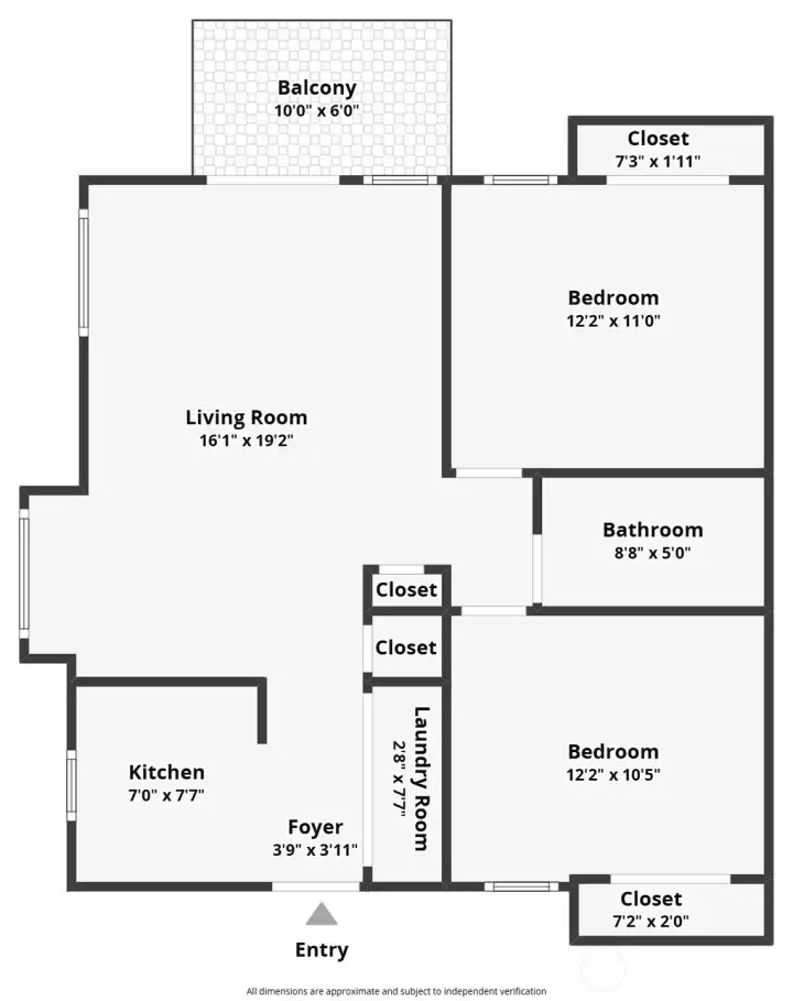 Floor plan of main level brand new remodeled Unit 1.  Unit 2-4 are identical floorplans yet Units 3 & 4 have vaulted ceilings.