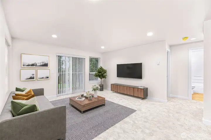 Unit #1 - Virtual staged living room