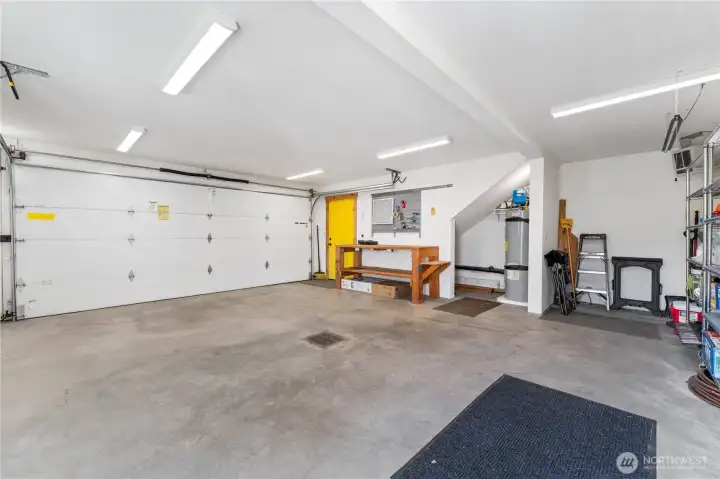 View of 2-car detached garage.