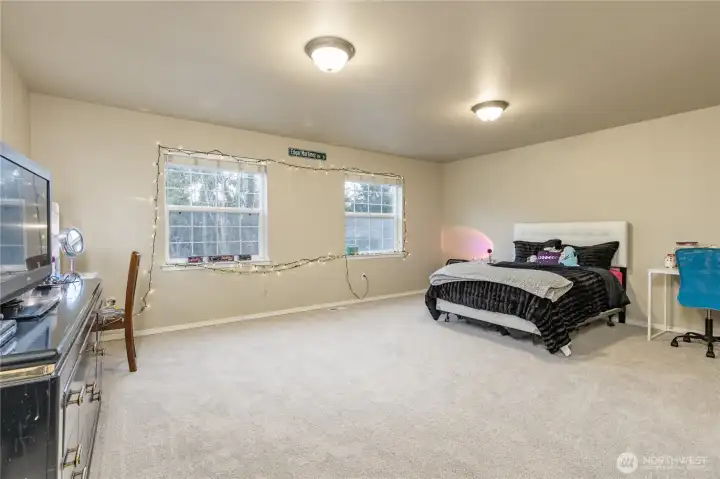 Expansive flex/bonus room for so many possibilities: media room, playroom, home gym, craft area, or 5th bedroom!