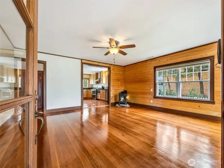 Living area with built-ins and timeless Craftsman details