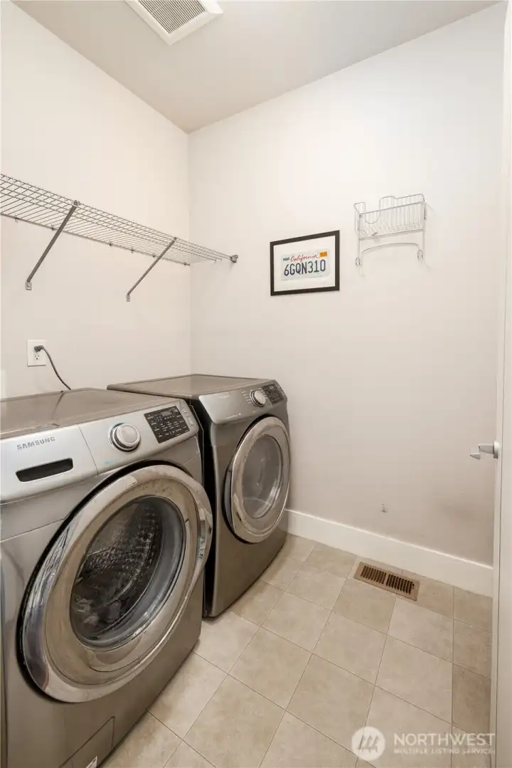 Upstairs laundry room