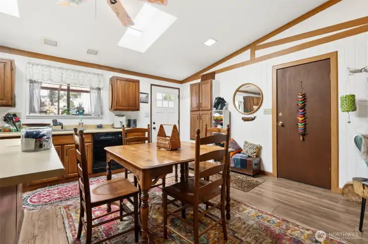 Spacious dining area.