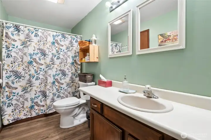 Full bath with great counter space.