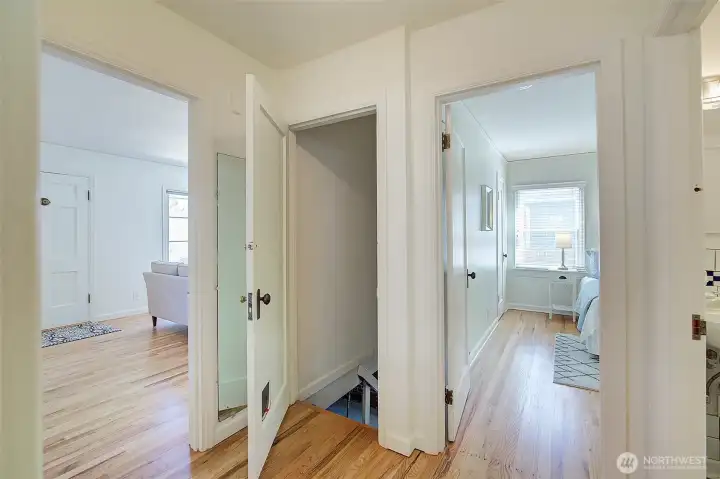 Gorgeous hardwoods continue in bedrooms