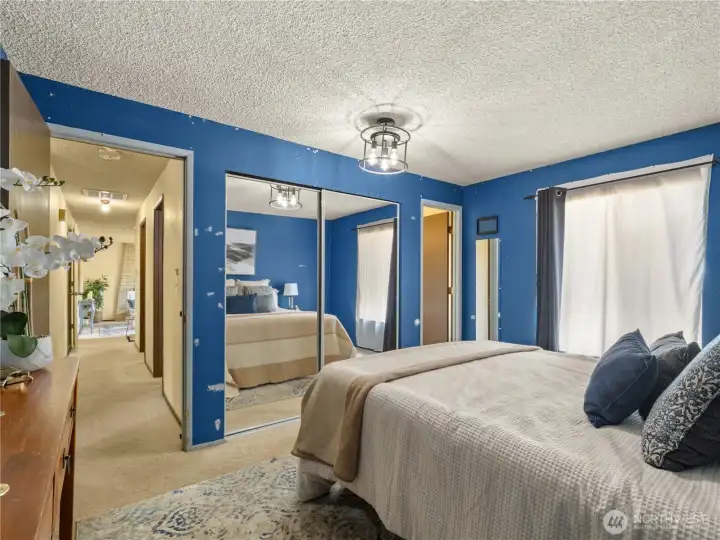 Easy access to the rest of the house from the primary bedroom. Easy access to the rest of the house from the primary bedroom.