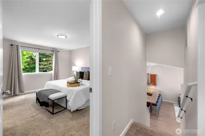 Bedrooms are on upper level